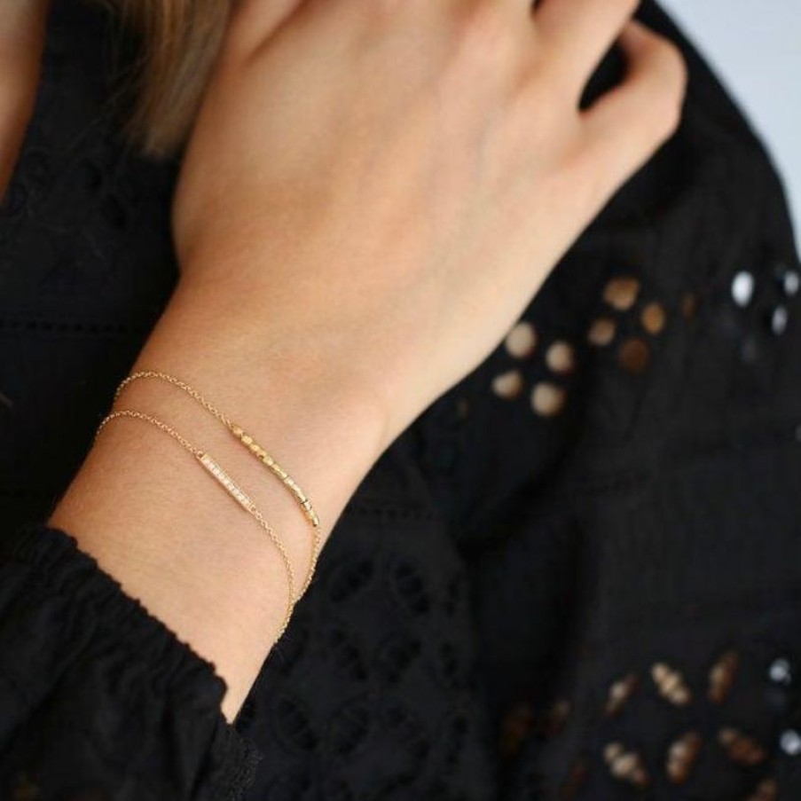 Smykker Ro Copenhagen Guld Armband | Ro Copenhagen 18Kt Rock Square Armband