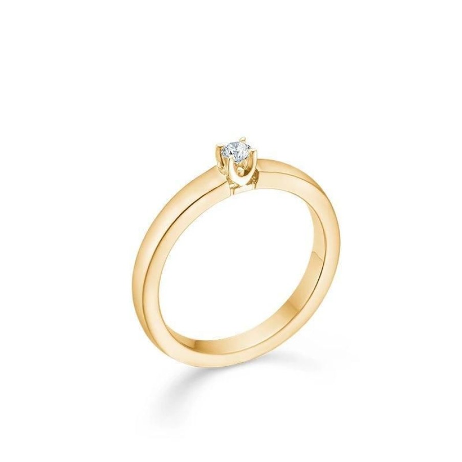 Smykker Mads Z Guld Ringe | Mads Z 14 Kt. Crown Alliancering Diamant 0.09 Ct.