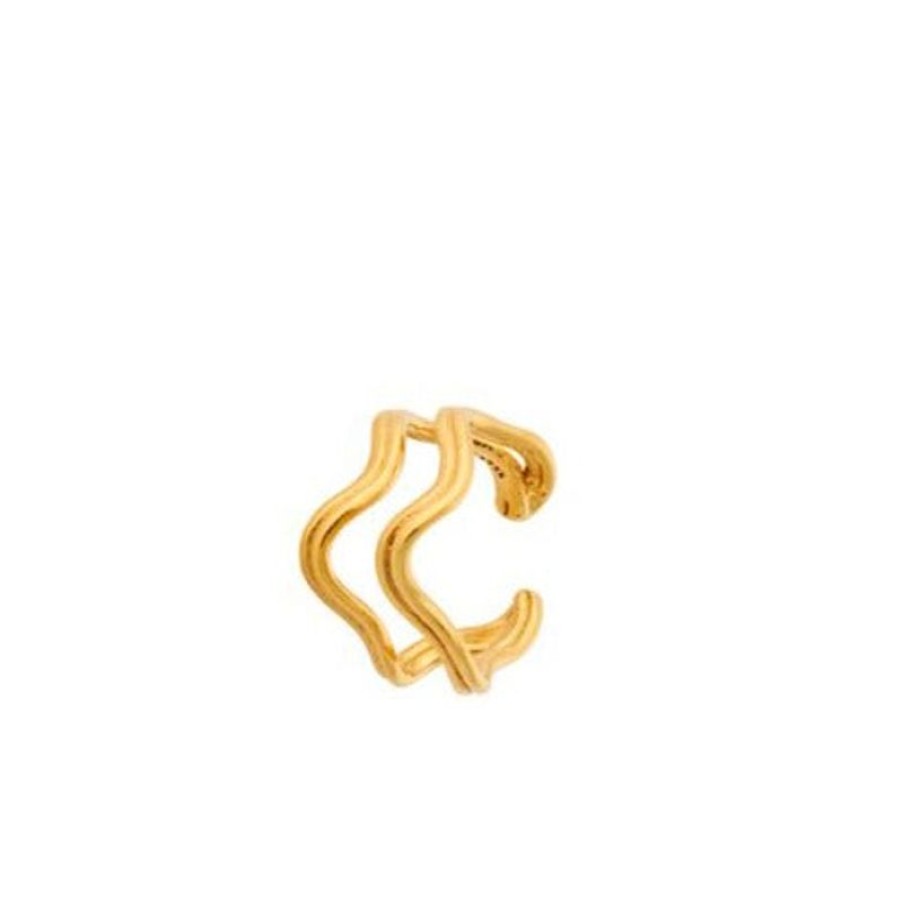 Smykker Pernille Corydon Ear Cuff | Pernille Corydon Double Wave Forgyldt Ear Cuff