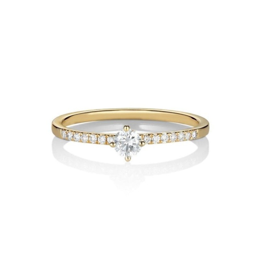 Smykker Anpé Atelier CPH Forlovelsesringe | Anpe Atelier Taruva 18Kt Guld Ring M. Brillanter