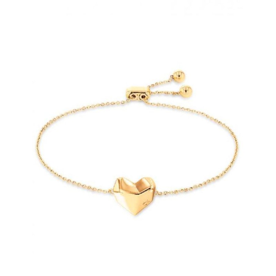 Smykker Calvin Klein Orestikker | Calvin Klein Faceted Heart Bracelet Stal - Gold - 35000039