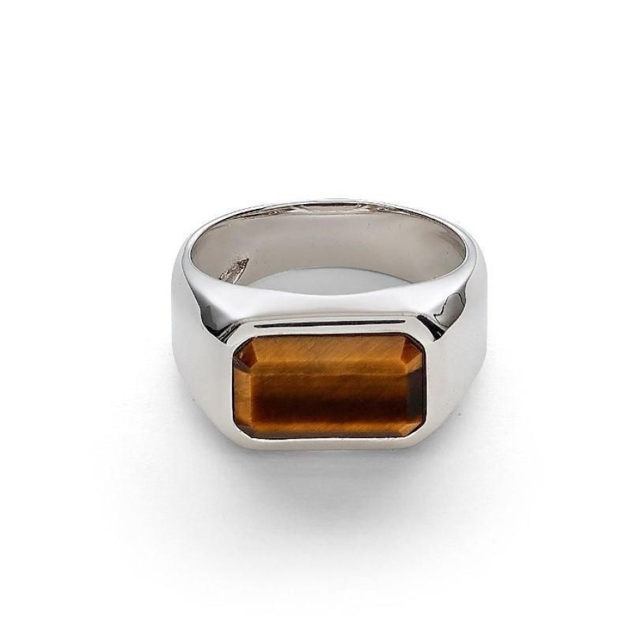 Smykker Alexander Lynggaard CPH Herresmykker | Alexander Lynggaard Cph Hope Signet Ring Tiger Eye