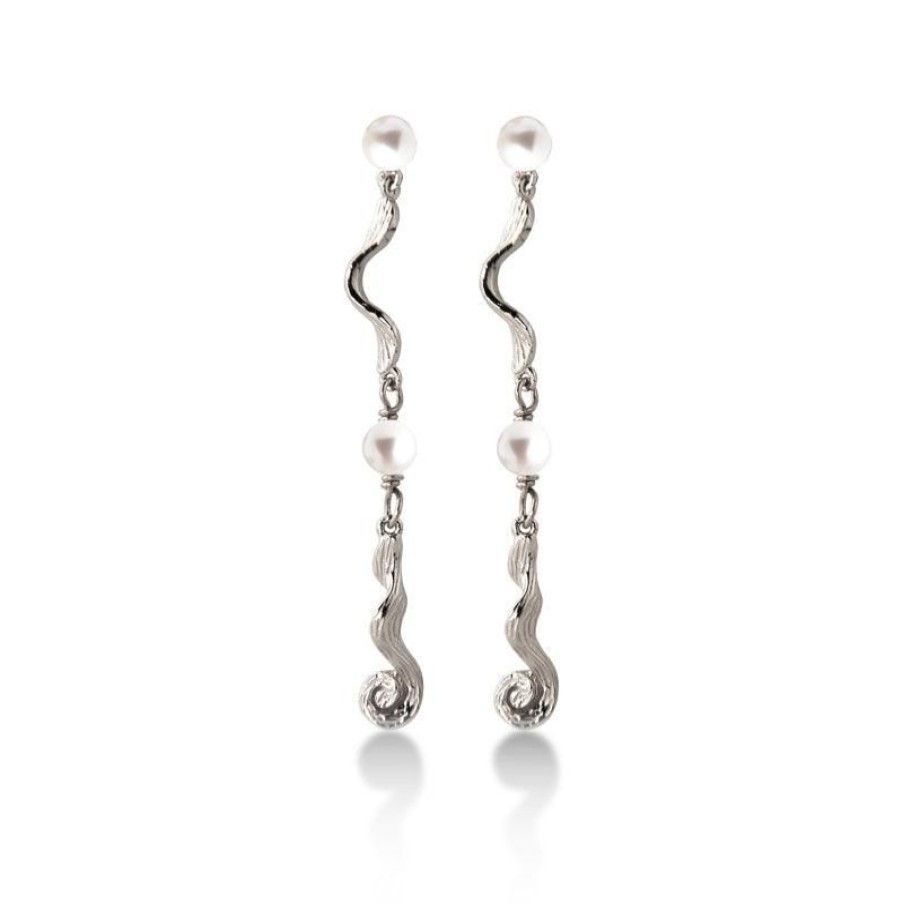 Smykker Jeberg Jewellery Oreringe | Jeberg Jewellery Ocean Pearl Solv Orering - 51722