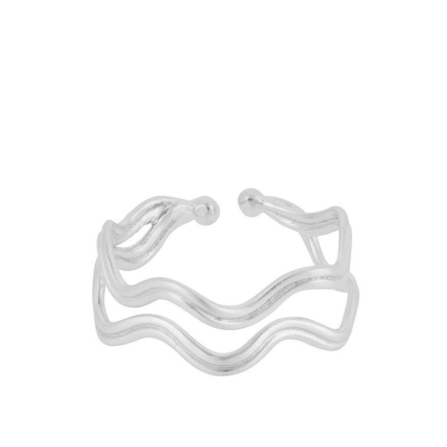 Smykker Pernille Corydon Solv Ringe | Pernille Corydon Double Wave Ring - R-456-S