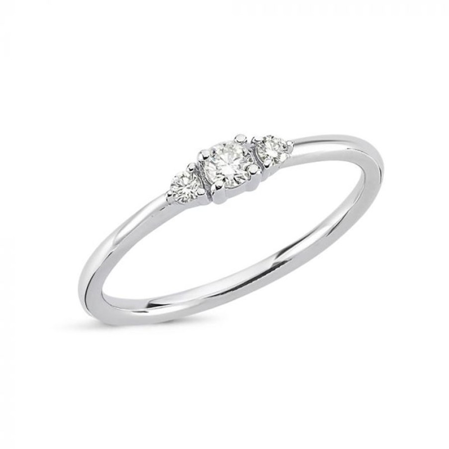 Smykker Nuran Forlovelsesringe | Nuran 14Kt Petit Ring Med Diamanter - R1110Hg