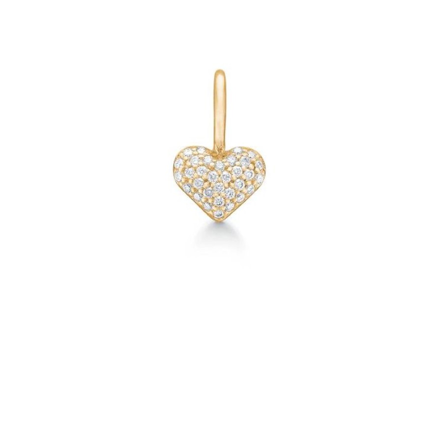 Smykker Ro Copenhagen | Ro Copenhagen 18Kt Rock My Heart Diamant Hjerte Vedhaeng