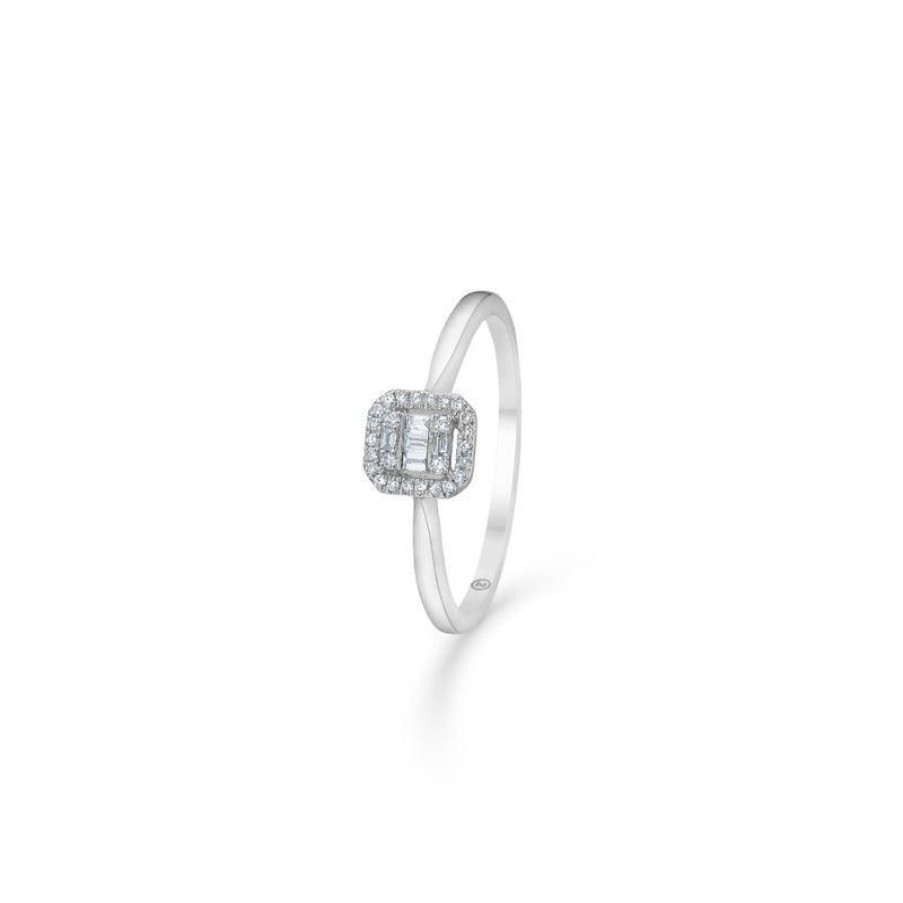 Smykker Mads Z Diamant Ringe | Mads Z 14 Kt. Elizabeth Diamant Ring 0.09Ct Hvidguld