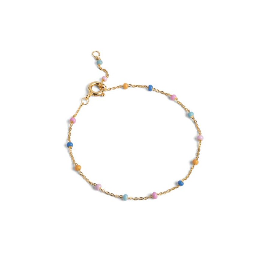 Smykker Enamel Forgyldt Armband | Enamel Lola Armband - B66G-Lolly