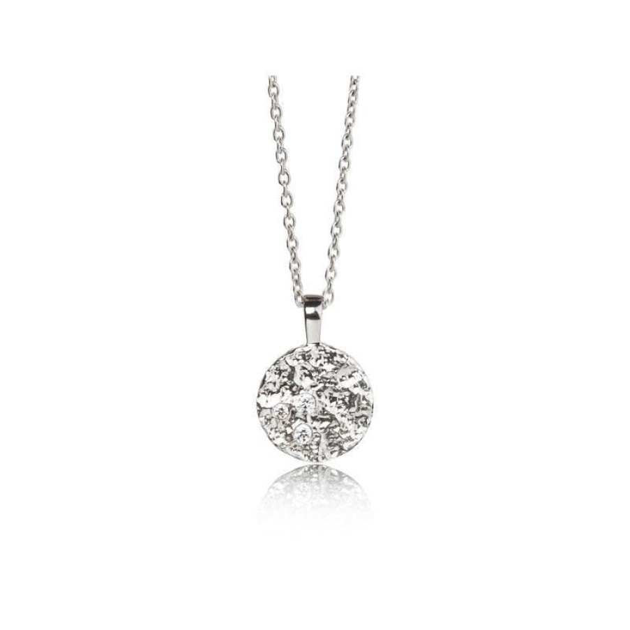 Smykker Jeberg Jewellery | Jeberg Jewellery Piece Of The Moon Necklace Solv - 4802-42-Silver