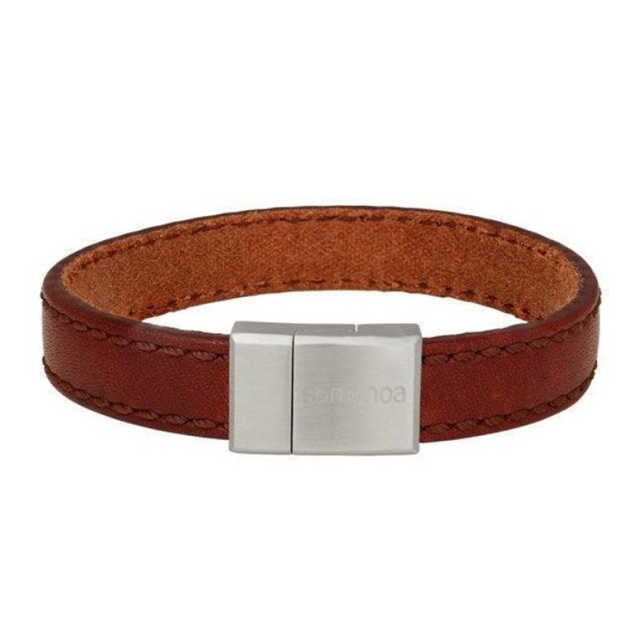 Smykker Nordahl Andersen Armband Til Maend | Son Of Noa Herre Armband Brun Laeder 21Cm