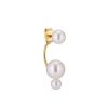 Smykker The Earring Shop Oreringe | The Earring Shop Sway Forgyldt Perle Orestik - Fw2020