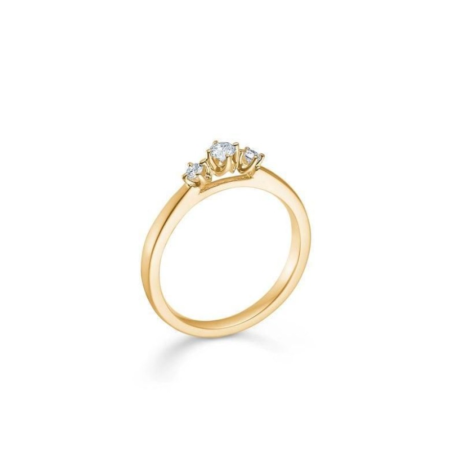 Smykker Mads Z Forlovelsesringe | Mads Z 14 Kt. Crown Trinity Diamant Ring 0.17 Ct.