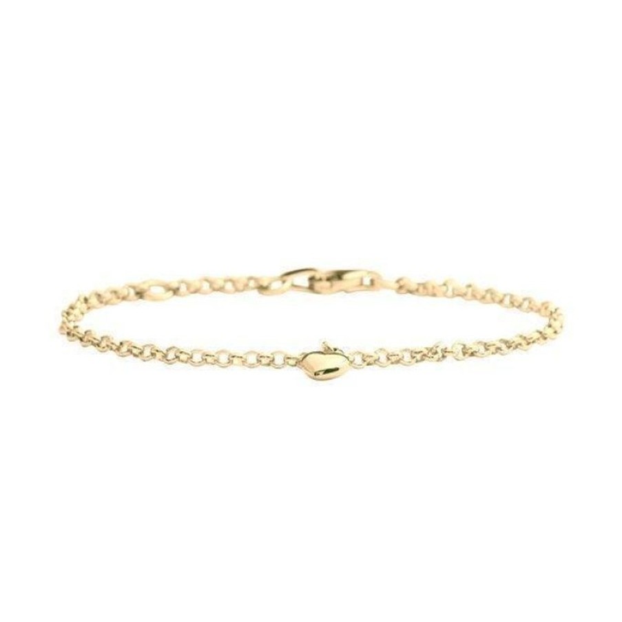 Smykker Nordahl Andersen Bornesmykker | Borne Armband I 8Kt Guld M. Hjerte