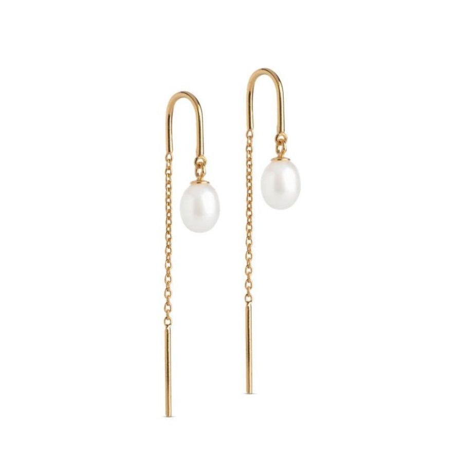 Smykker Enamel Oreringe | Enamel Eleanor Pearl Earring - E308G