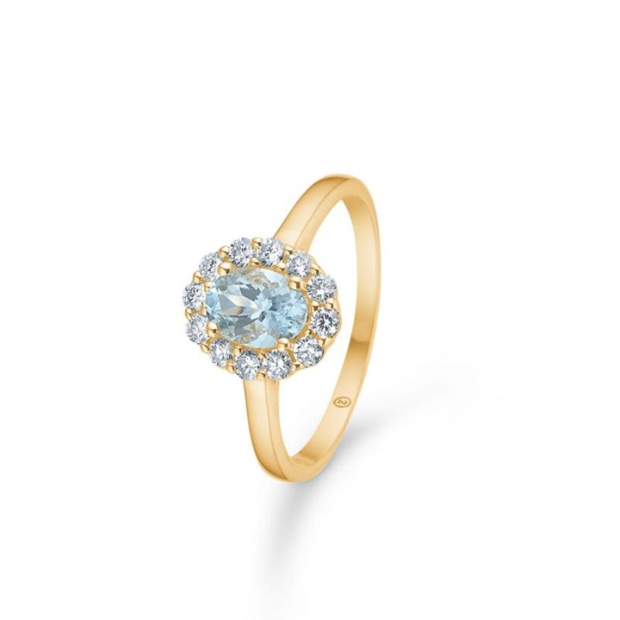 Smykker Mads Z Guld Ringe | Mads Z 14Kt Portofino Ring Aquamarin 0.35Ct W.Si