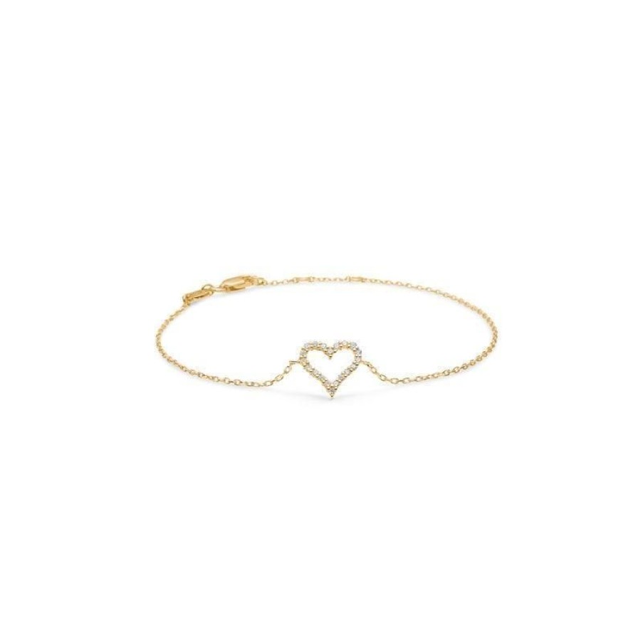 Smykker Mads Z Guld Armband | Mads Z 14 Kt. Tender Heart Armband 0.12 Ct.