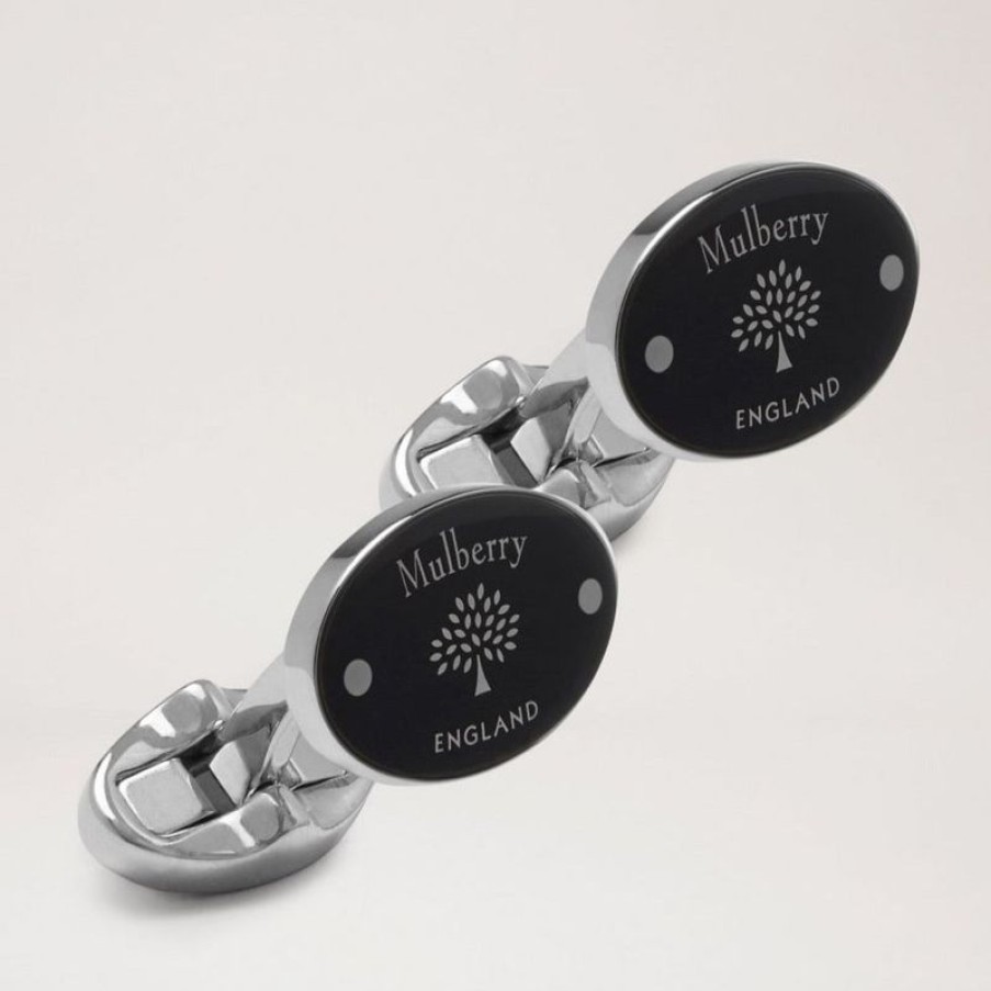 Smykker Mulberry Manchetknapper | Mulberry Oval Tree And Rivet Cufflinks