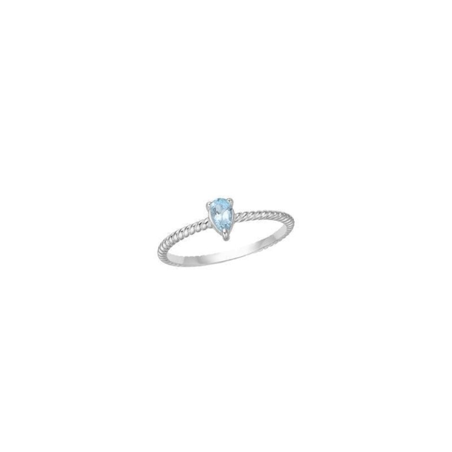 Smykker Carré Jewellery Solv Ringe | Carre Solv Ring Med Bla Topas - Sr4288Bt