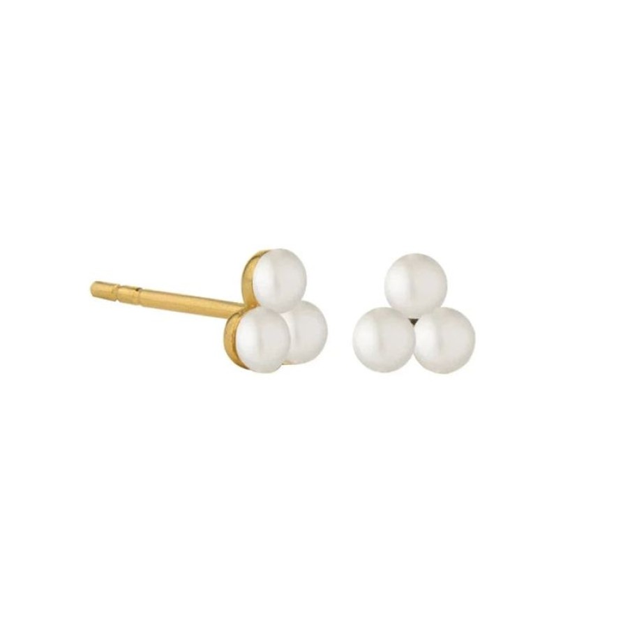 Smykker Jeberg Jewellery Orestikker | Jeberg Jewellery Cordelia Triple Pearl Stud