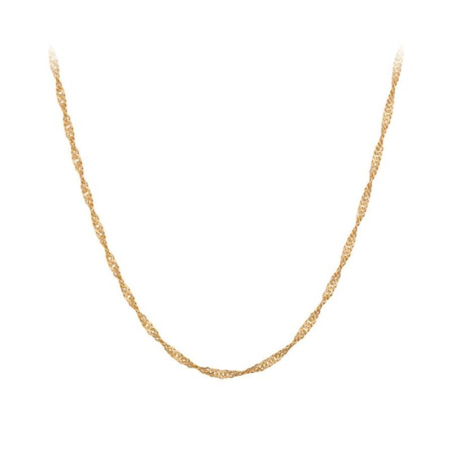 Smykker Pernille Corydon | Pernille Corydon Singapore Necklace Solvforgyldt - N-695-Gp-42