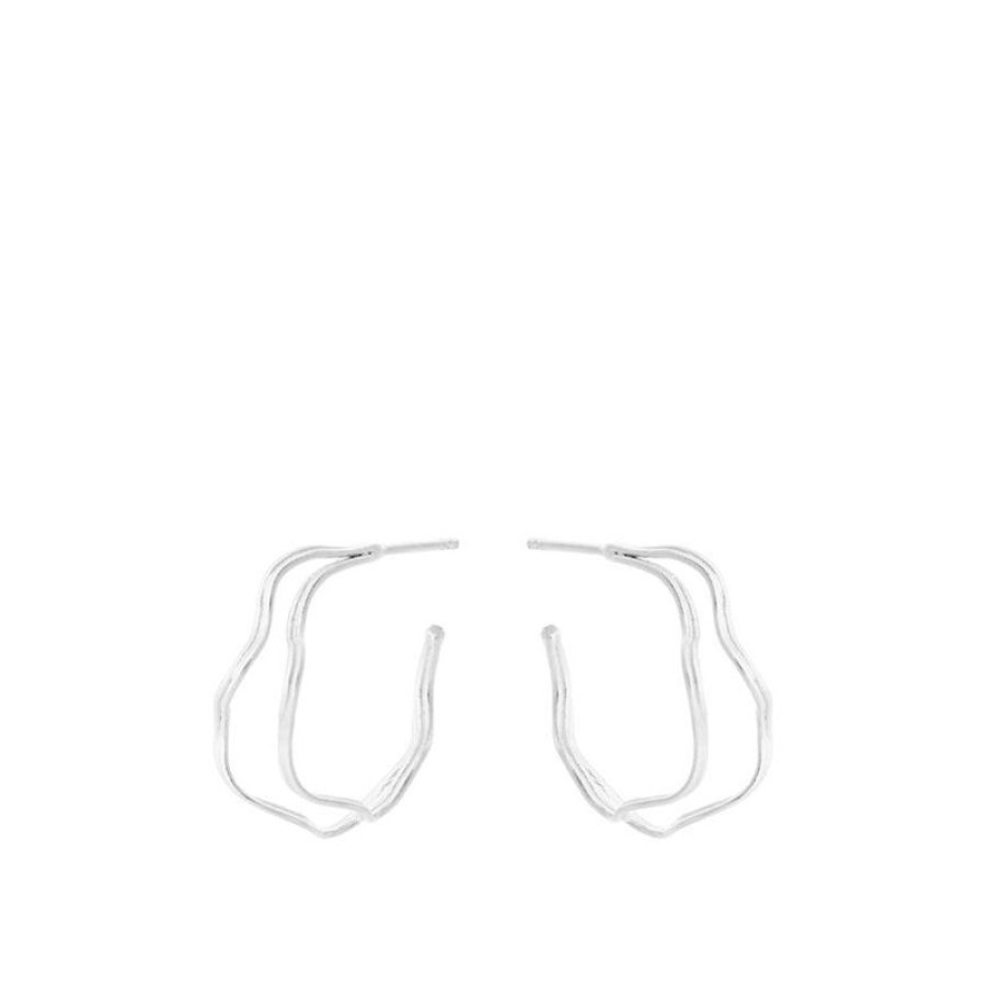 Smykker Pernille Corydon Oreringe | Pernille Corydon Small Double Wave Hoops - E-458-S