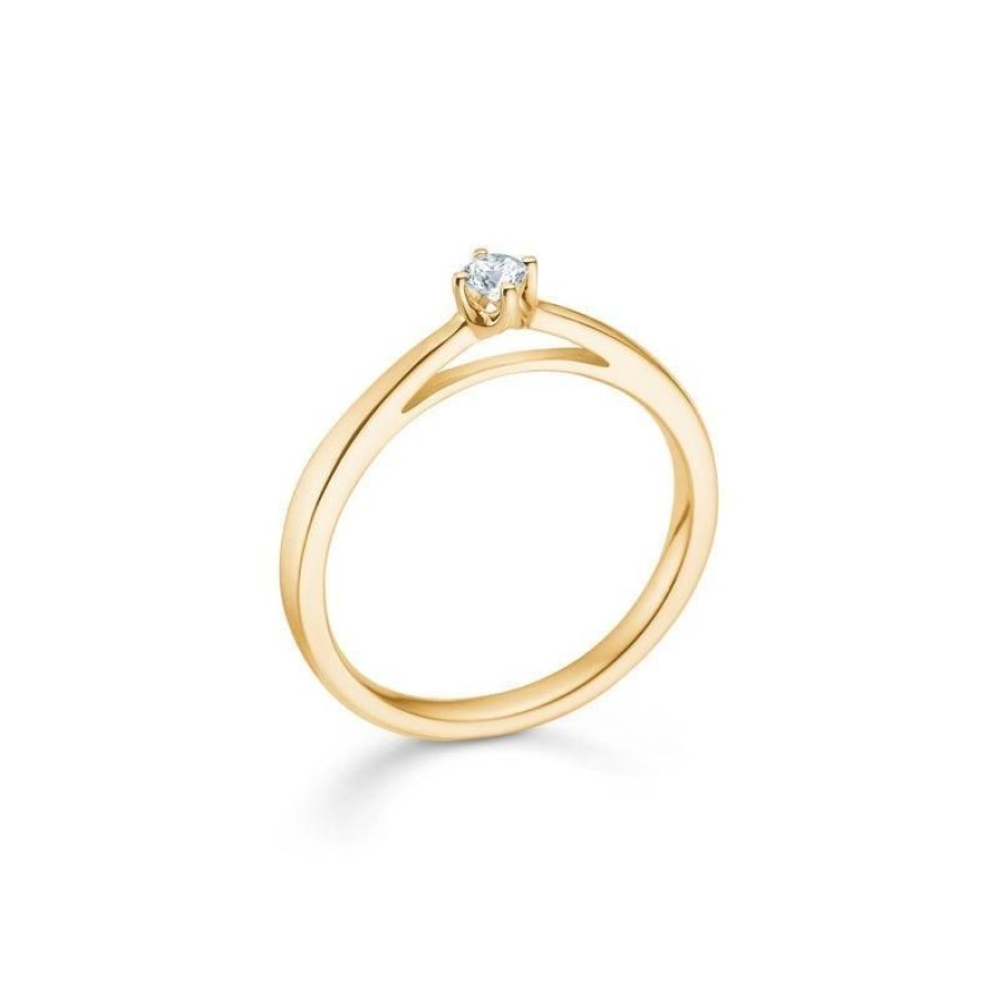 Smykker Mads Z Guld Ringe | Mads Z 14 Kt. Crown Diamant Ring 0.09 Ct.