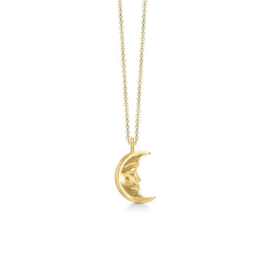 Smykker Polar Jewelry | Polar Jewelry Moon Forgyldt Halskaede