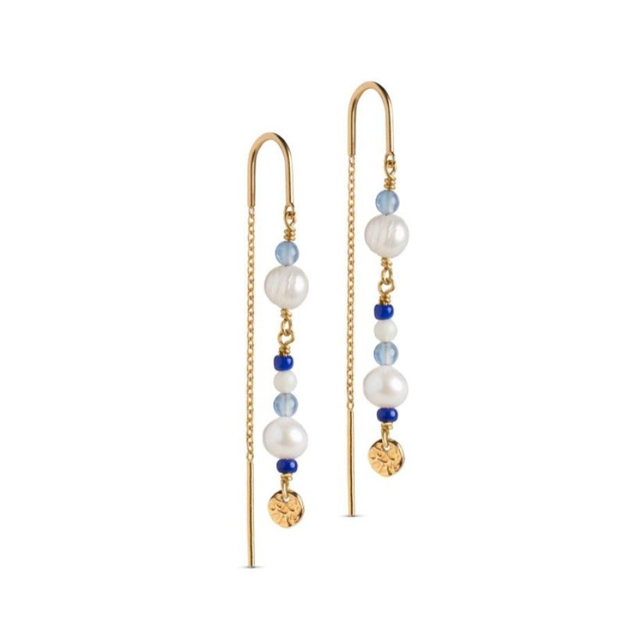 Smykker Enamel Oreringe | Enamel Sofia Earring Marine - E282G