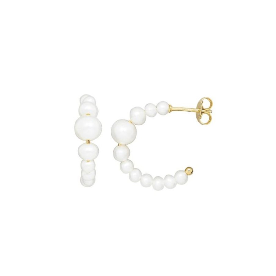 Smykker Jeberg Jewellery Oreringe | Jeberg Jewellery Cordelia Pearly Creol Solvforgyldt - 51520