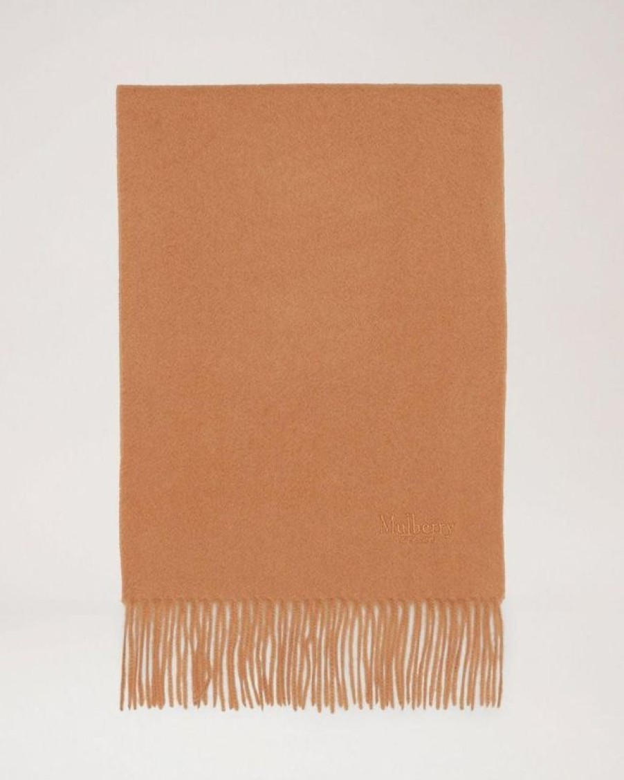 Mulberry Mulberry | Mulberry Torklaede - Cashmere Scarf Dark Camel