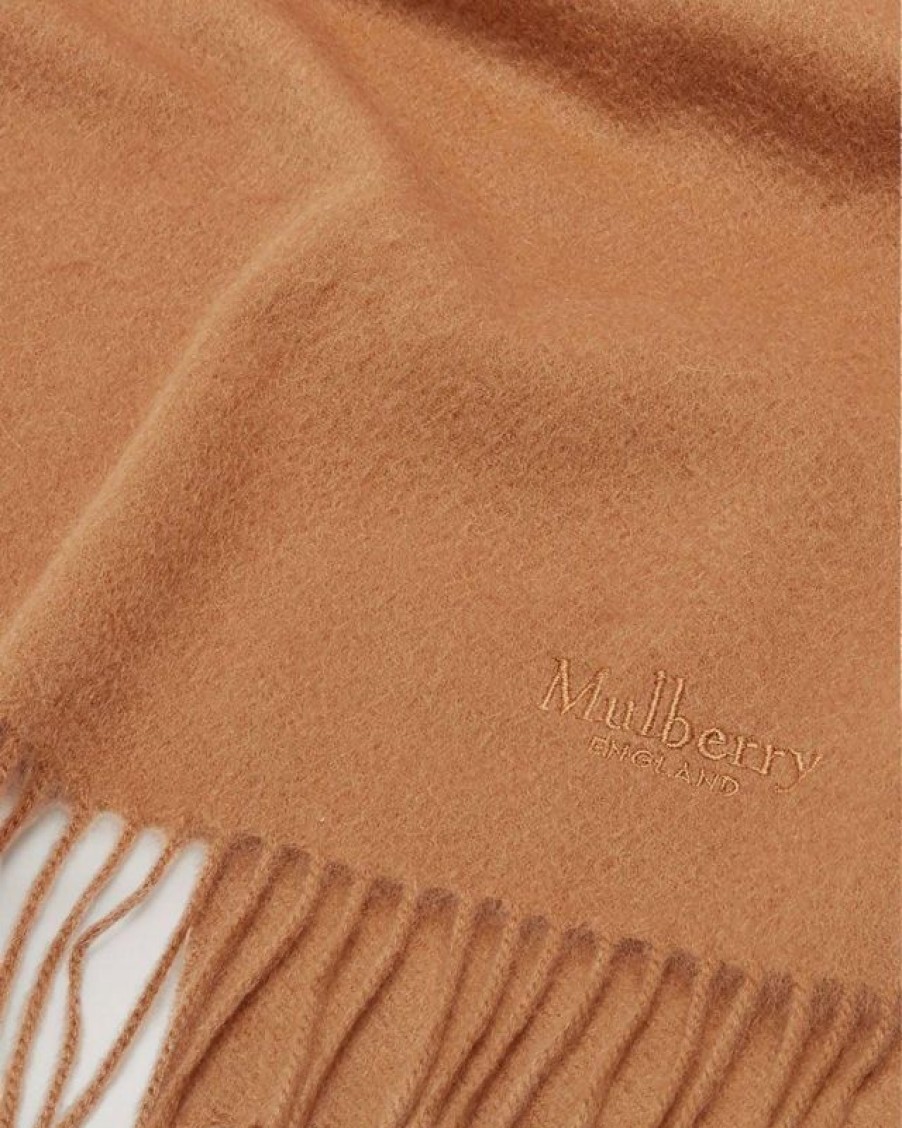 Mulberry Mulberry | Mulberry Torklaede - Cashmere Scarf Dark Camel