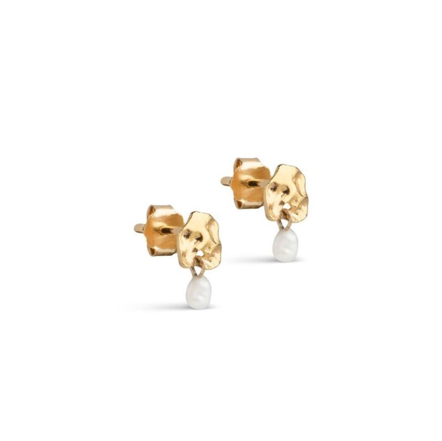 Smykker Enamel Oreringe | Enamel Mio Pearl Stud - E333Gm