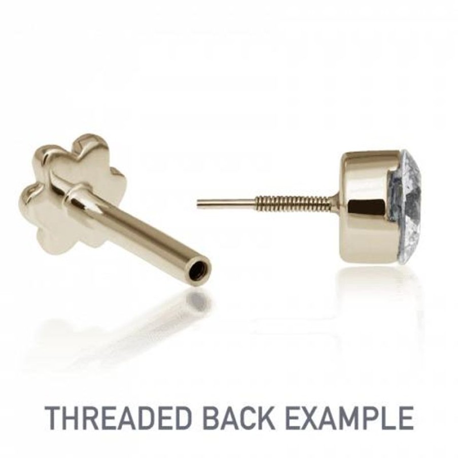 Smykker MARIA TASH Oreringe | Maria Tash Large Diamond Trinity Threaded Stud