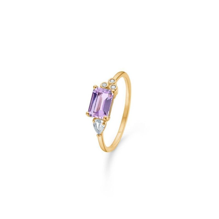 Smykker Mads Z Diamant Ringe | Mads Z 14 Kt Lavender Pink Ametyst 0.03Ct - 1546110