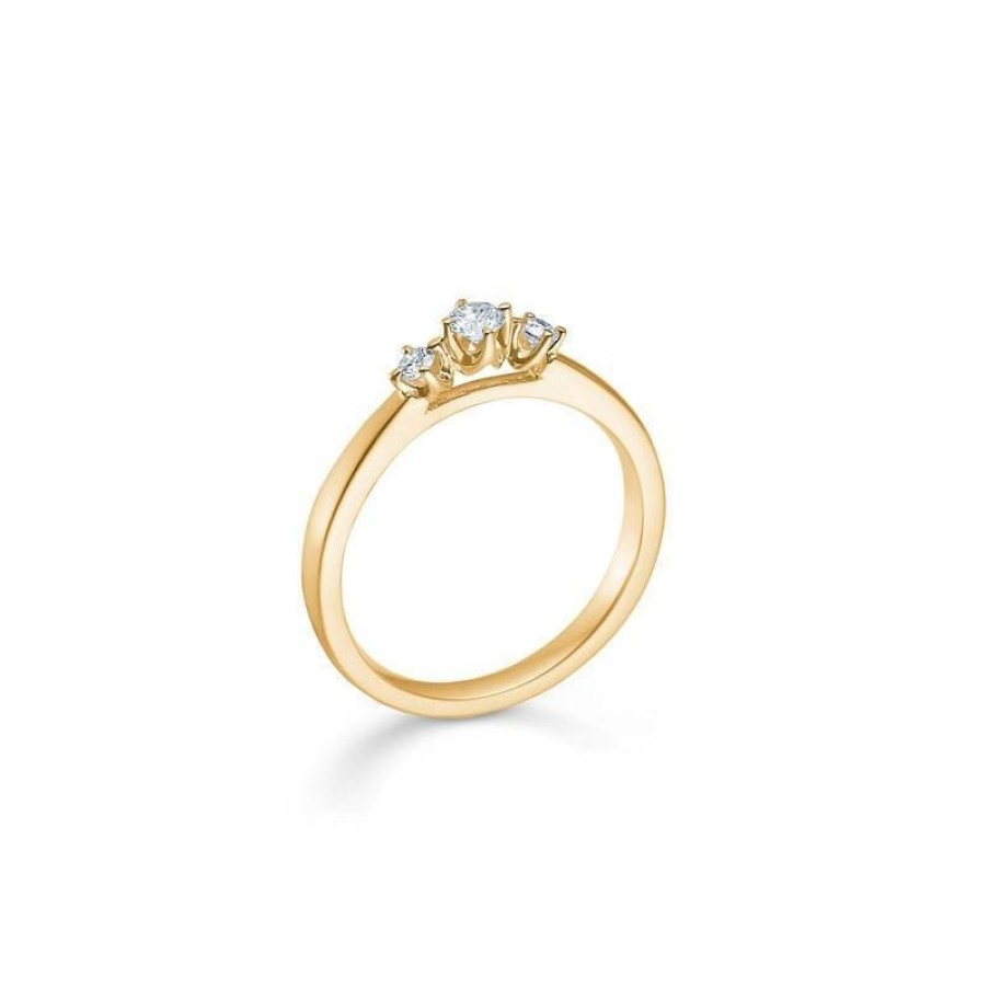 Smykker Mads Z | Mads Z 14 Kt. Crown Trinity Diamant Ring 0.17 Ct.