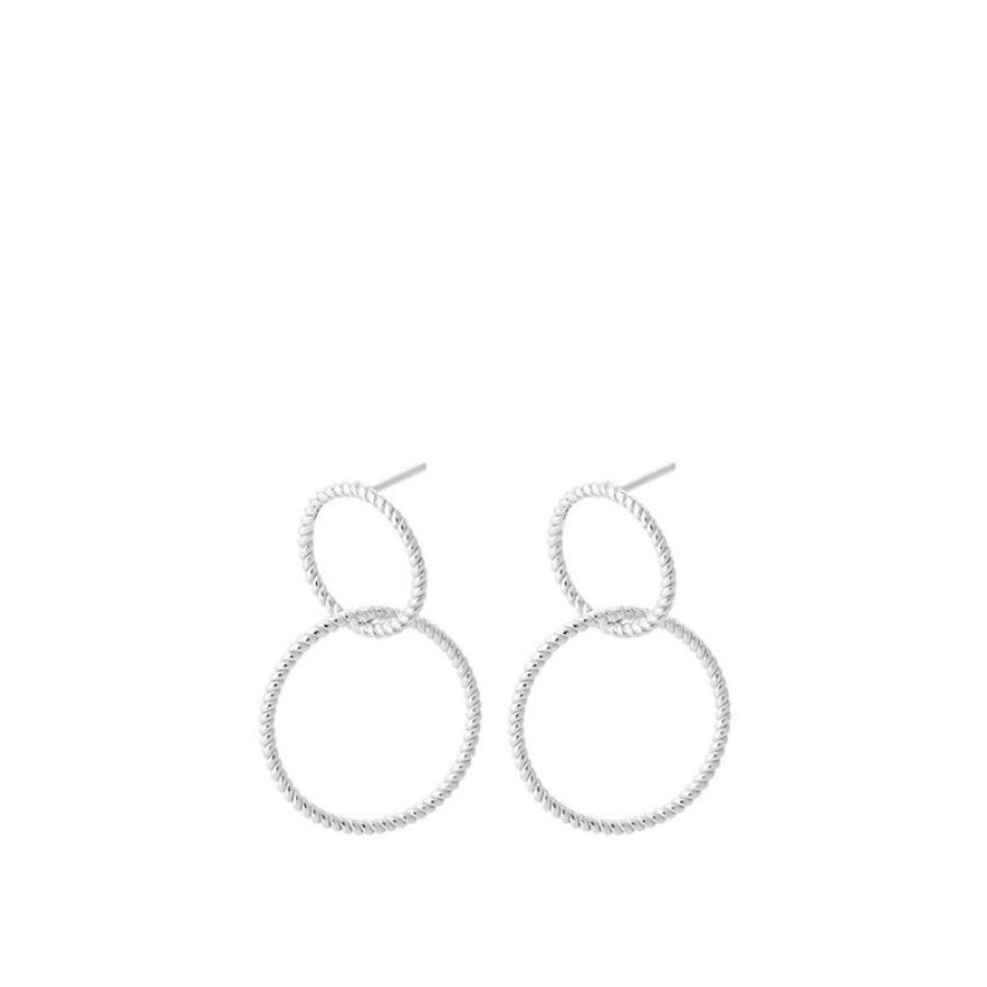 Smykker Pernille Corydon Oreringe | Pernille Corydon Double Twisted Earrings Solv - E-228-S