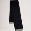 Mulberry Mulberry | Mulberry Small Solid Merino Wool Scarf Black