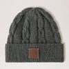 Mulberry Mulberry | Mulberry Softie Chain Cable Beanie Charcoal