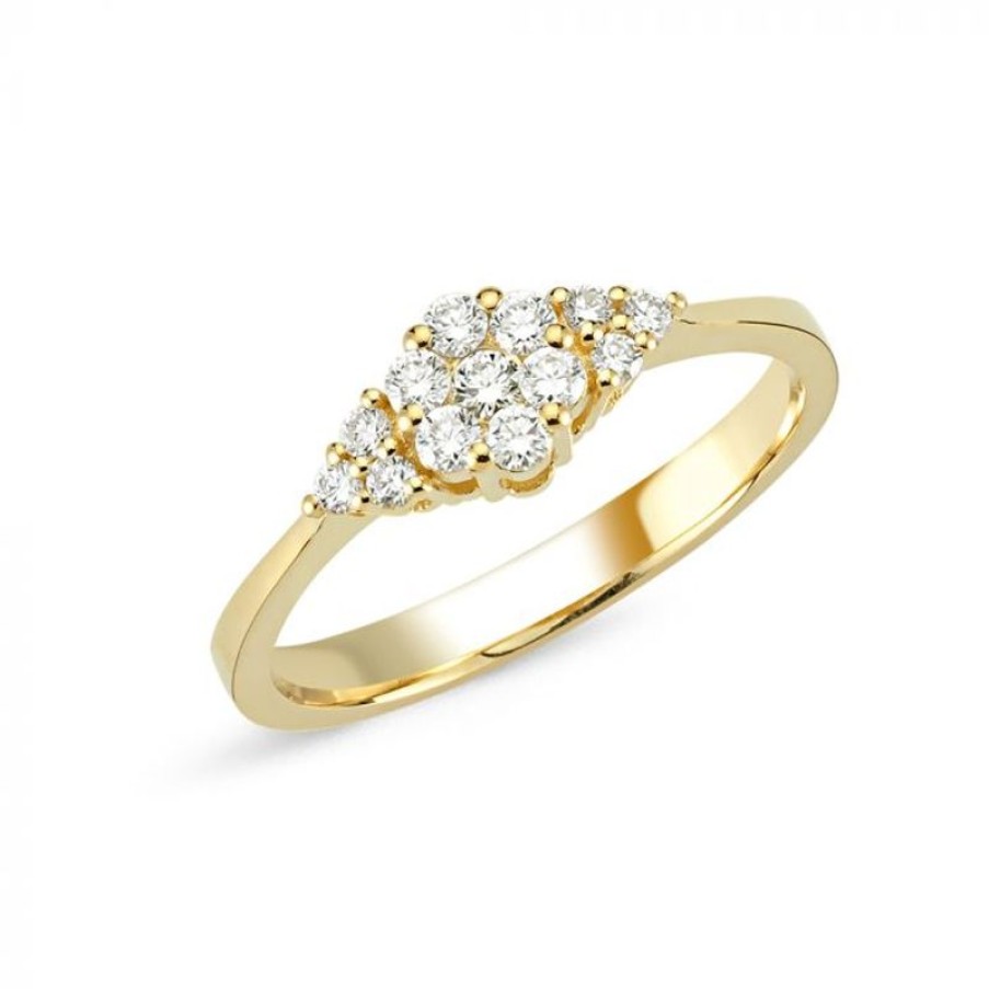 Smykker Nuran Diamant Ringe | Nuran 14Kt Lilja Ring Med Diamanter