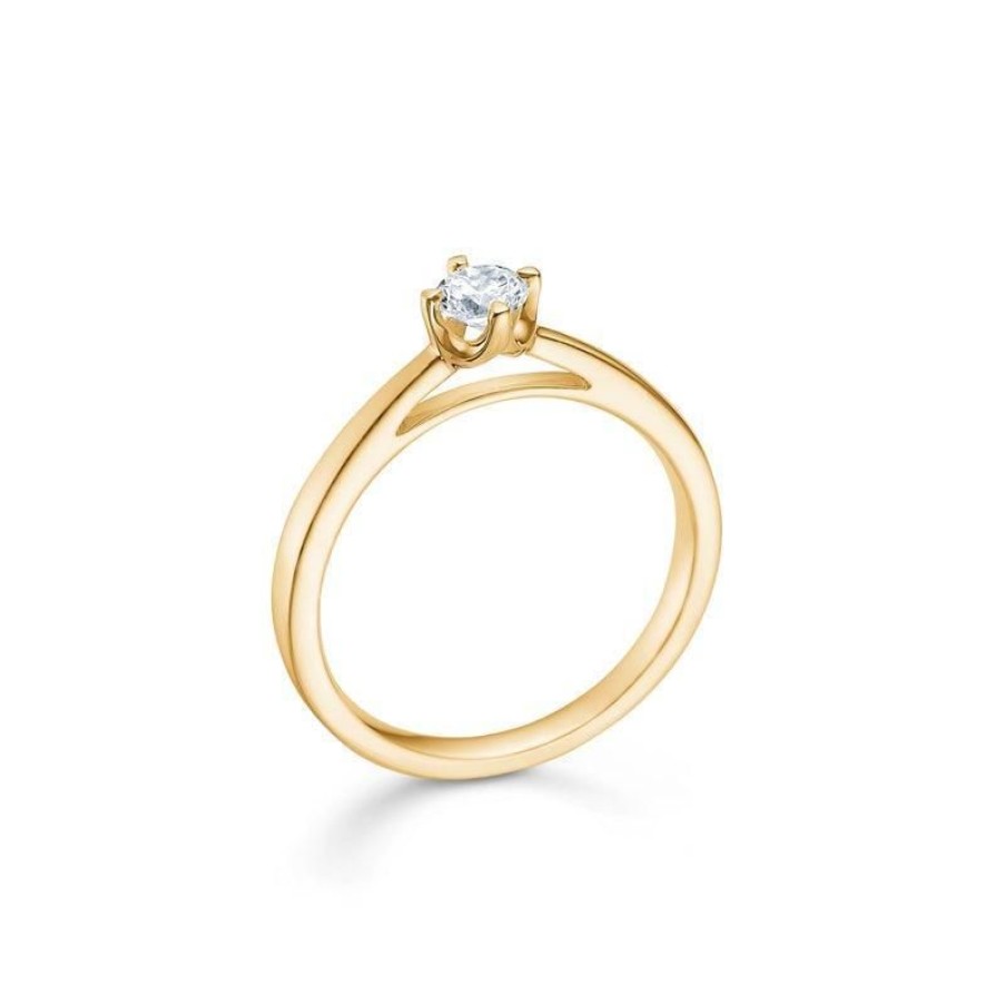 Smykker Mads Z Guld Ringe | Mads Z 14 Kt. Crown Ring Diamant 0.24 Ct.