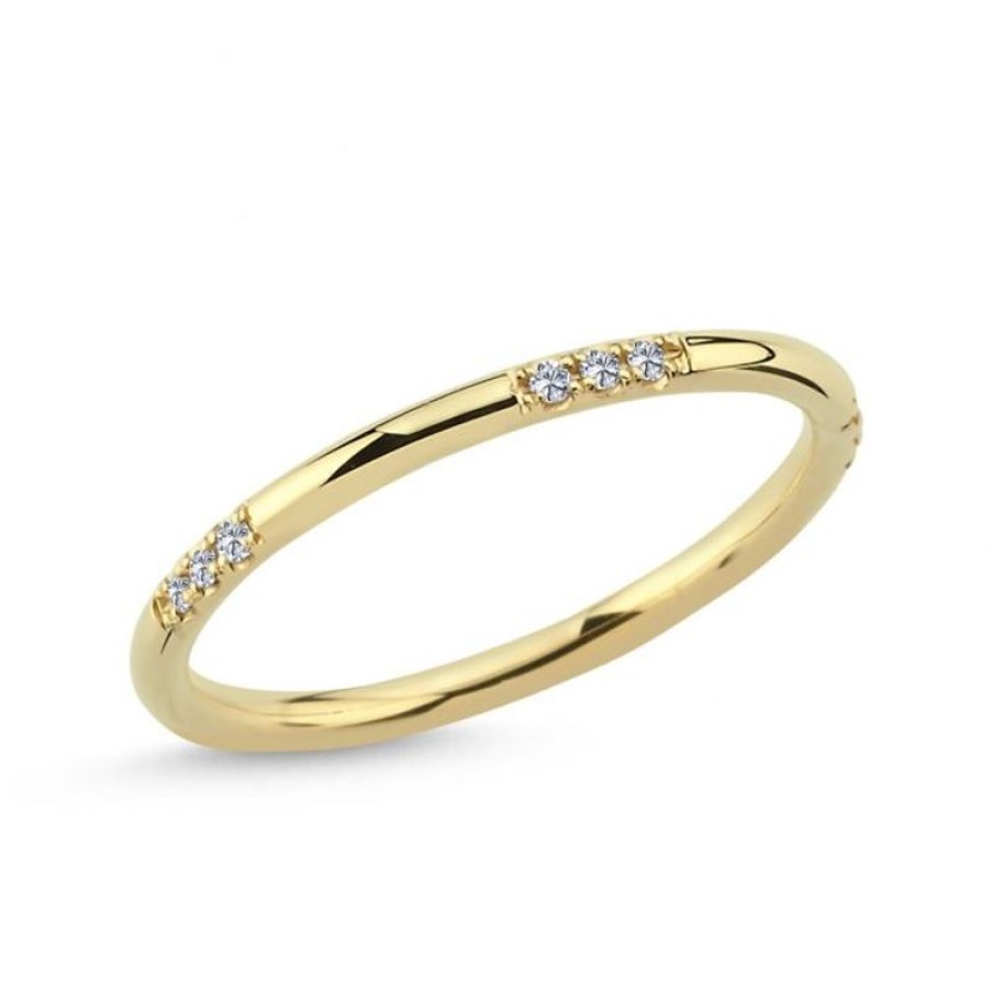 Smykker Nuran Guld Ringe | Nuran 14Kt Noelle Ring Med Diamanter