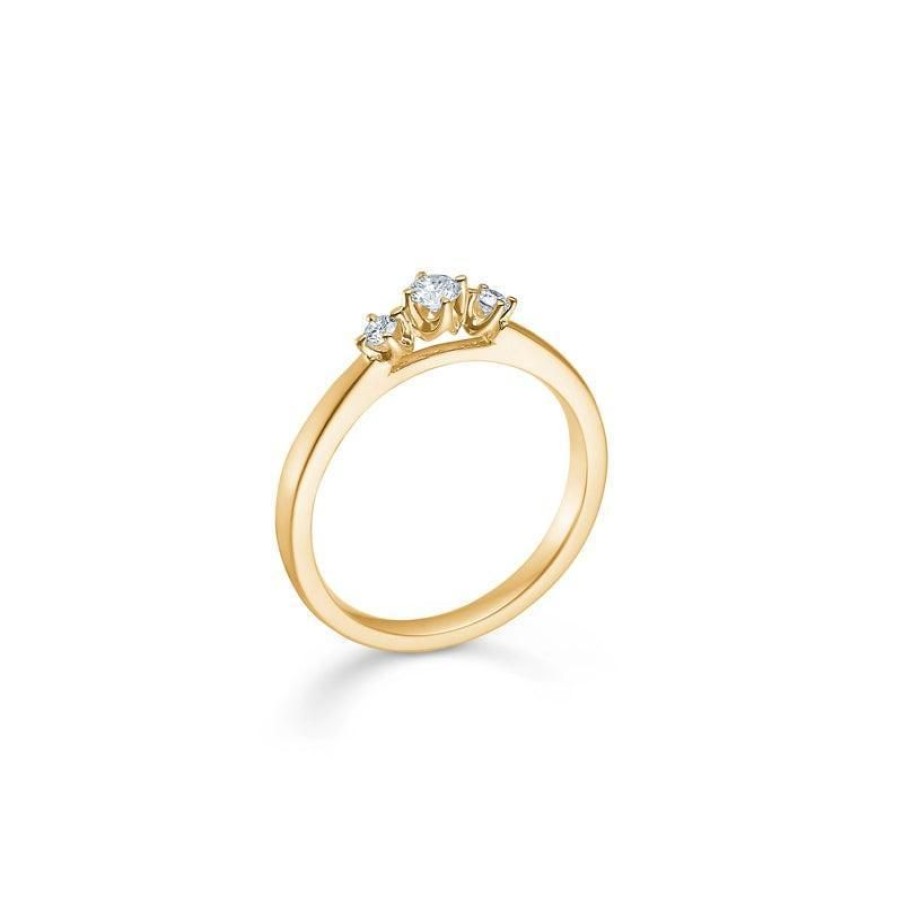 Smykker Mads Z Diamant Ringe | Mads Z 14 Kt. Crown Trinity Diamant Ring 0.17 Ct.