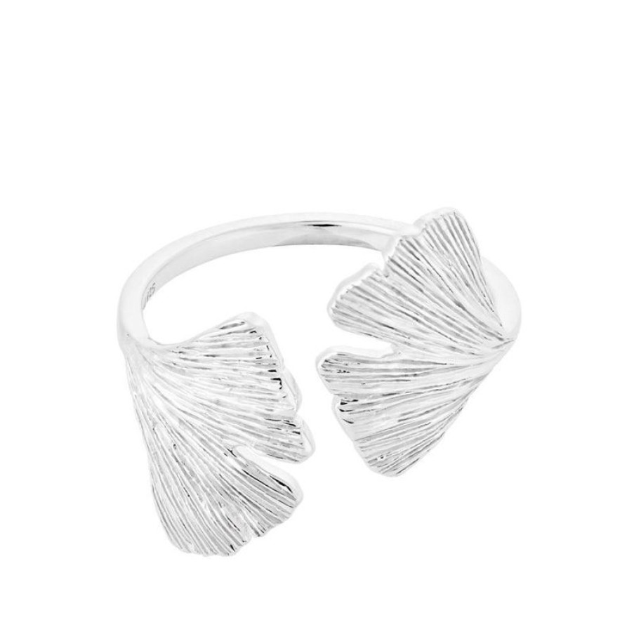 Smykker Pernille Corydon Solv Ringe | Pernille Corydon Gingko Biloba Ring Solv - R-343-S