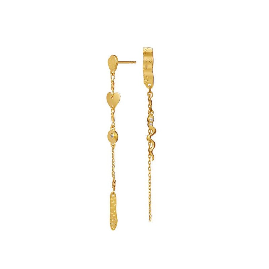 Smykker Maanesten Oreringe | Maanesten Delfine Earrings Forgyldt