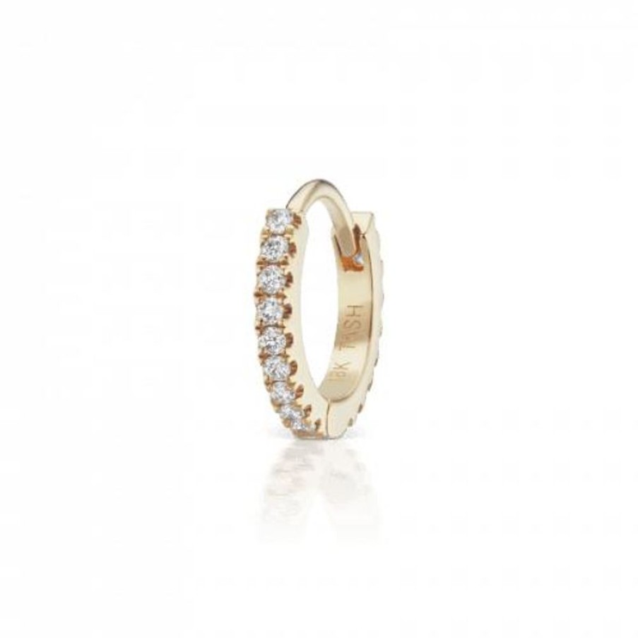 Smykker MARIA TASH Oreringe | Maria Tash 6.5Mm Diamond Eternity Ring 18Kt