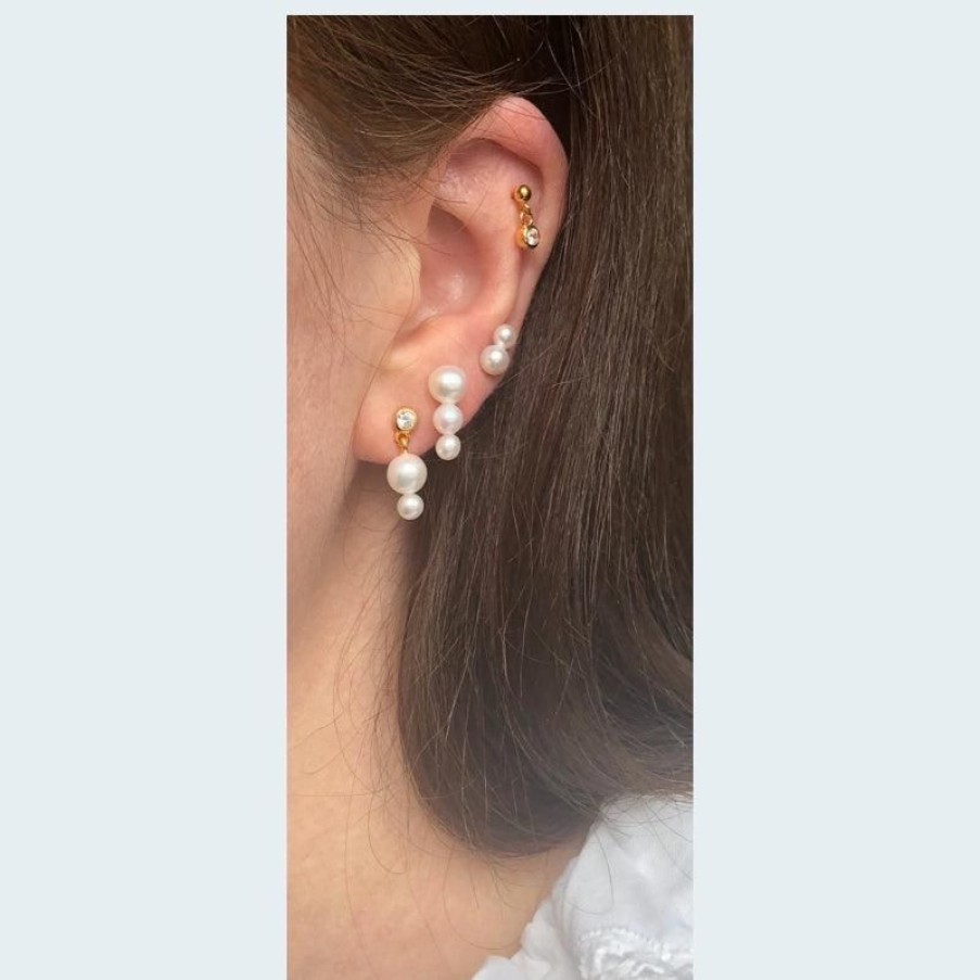 Smykker The Earring Shop Oreringe | The Earring Shop Chrystal Forgyldt Orestik - Ss1905